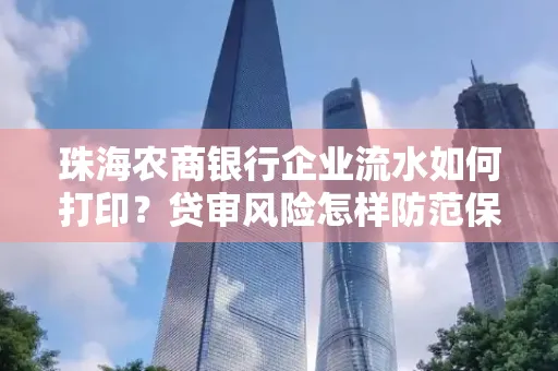 珠海农商银行企业流水如何打印？贷审风险怎样防范保高额度？