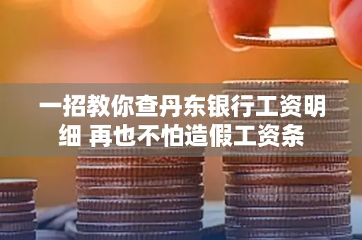 一招教你查丹东银行工资明细 再也不怕造假工资条