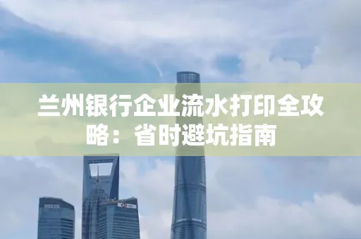 兰州银行企业流水打印全攻略：省时避坑指南