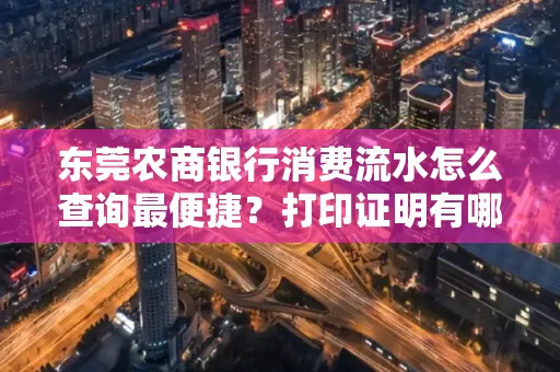 东莞农商银行消费流水怎么查询最便捷？打印证明有哪些风险需注意？