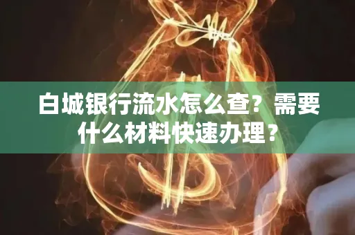 白城银行流水怎么查？需要什么材料快速办理？