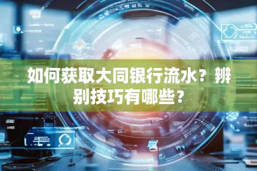 如何获取大同银行流水？辨别技巧有哪些？