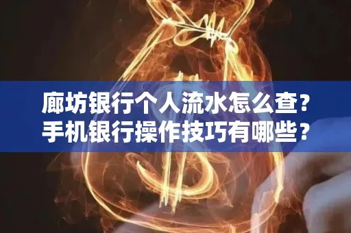 廊坊银行个人流水怎么查？手机银行操作技巧有哪些？