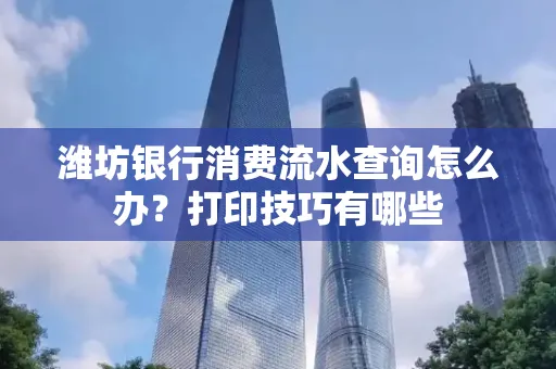 潍坊银行消费流水查询怎么办？打印技巧有哪些